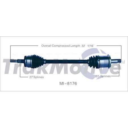 Surtrack Axle Cv Axle Shaft, Mi-8176 MI-8176